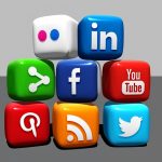 Le icone dei social presenti sul sito internet